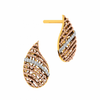 14KT (585) Yellow Gold and Diamond Earrings for Women