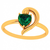 14K Green Grace Heart-Shaped Gold Ring