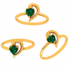 14K Green Grace Heart-Shaped Gold Ring