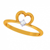 14K Heartfelt Gold Ring For Your Valentines