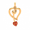 14K Double Heart Themed Gold Locket For Contemporary Look