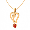 14K Double Heart Themed Gold Locket For Contemporary Look