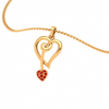 14K Double Heart Themed Gold Locket For Contemporary Look