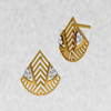 14KT (585) Yellow Gold and Diamond Earrings for Women