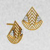 14KT (585) Yellow Gold and Diamond Earrings for Women