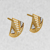 14KT (585) Yellow Gold and Diamond Earrings for Women