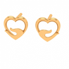 14K Gold Heart Earring For Everyday Wear