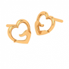 14K Gold Heart Earring For Everyday Wear