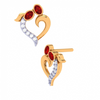 14K Diamond Studded Gold Earring For Your Women