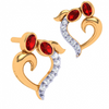 14K Diamond Studded Gold Earring For Your Women