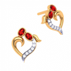 14K Diamond Studded Gold Earring For Your Women