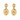 14KT (585) Yellow Gold Earrings for Women