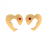 14K Heart Shaped Bird Themed Gold Trinket Exclusively For You