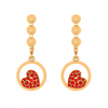 14K Embossed Valentine Special Yellow Gold Jhumka 