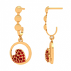 14K Embossed Valentine Special Yellow Gold Jhumka 