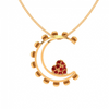 14K Semi Lunar Gold Pendant For Any Occasion