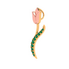 Intricately Designed Green Stone Studded Gold Pendant 