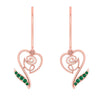 Vibrant Heart-Shaped Gold Earrings