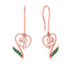 Vibrant Heart-Shaped Gold Earrings