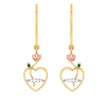 Exquisite 14K Hear Gold Earrings