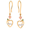 Exquisite 14K Hear Gold Earrings