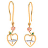 Exquisite 14K Hear Gold Earrings