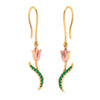 Lotus Themed Gold Earrings For Any Special Occasion 