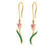 Lotus Themed Gold Earrings For Any Special Occasion 