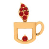 Alice Tea Cup Gold Pendant