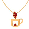 Alice Tea Cup Gold Pendant