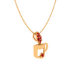 Alice Tea Cup Gold Pendant