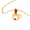 Alice Tea Cup Gold Pendant