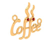 Coffee Lover Gold Pendant