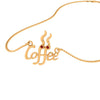 Coffee Lover Gold Pendant