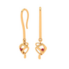 Gold Drop Earring with Modern Design