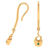 Spiral Gold Hook Earring 