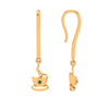 The Tea Cup Drop Gold Earring 