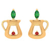 Crystal Brass Gold Earring