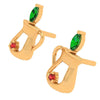 Crystal Brass Gold Earring