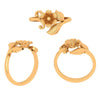 14K Floral Themed Gold Rings Design For Women 