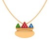 Entrancing 14K Colourful Gold Pendant