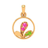 14K Gemstone Studded Adorable Gold Pendant for you