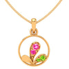 14K Gemstone Studded Adorable Gold Pendant for you