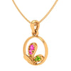 14K Gemstone Studded Adorable Gold Pendant for you