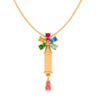 14K Multi-Coloured Gems Gold Pendant