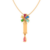 14K Multi-Coloured Gems Gold Pendant