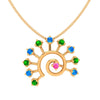 14K Multi-Coloured Gold Pendant Design For You