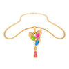 14K Multi-Coloured Floral Featured Gold Pendant