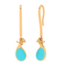 Delectable Hook Type Gold Drop Earrings