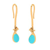 Delectable Hook Type Gold Drop Earrings